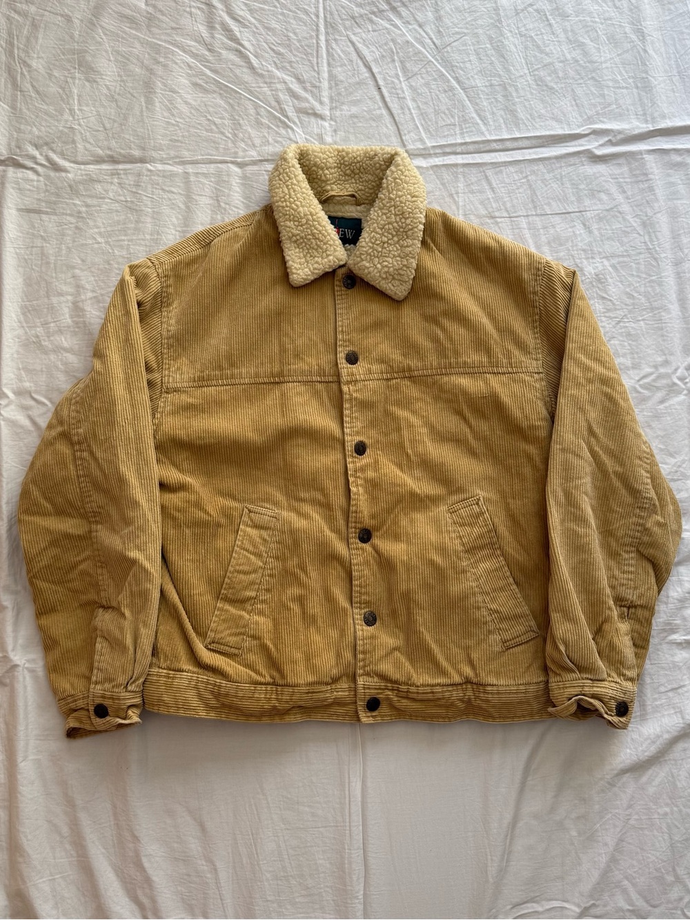 J.Crew Oarsman corduroy Sherpa lined jacket Mens S
